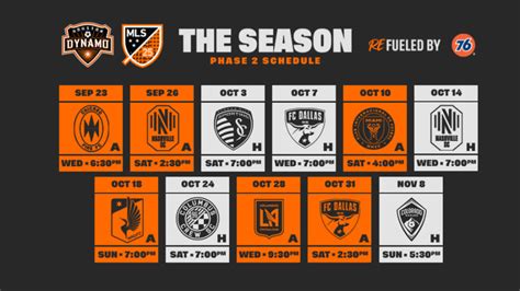 Dynamo announce remainder of 2020 regular season schedule | Houston Dynamo