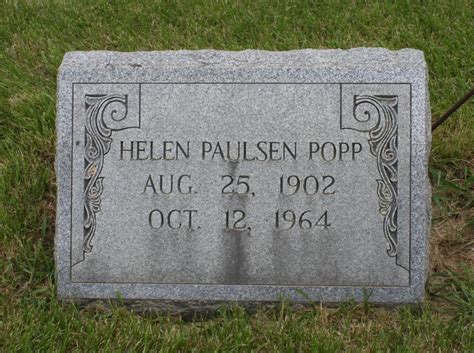 Helen Mcchesney Paulsen Popp 1902 1964 Find A Grave Memorial