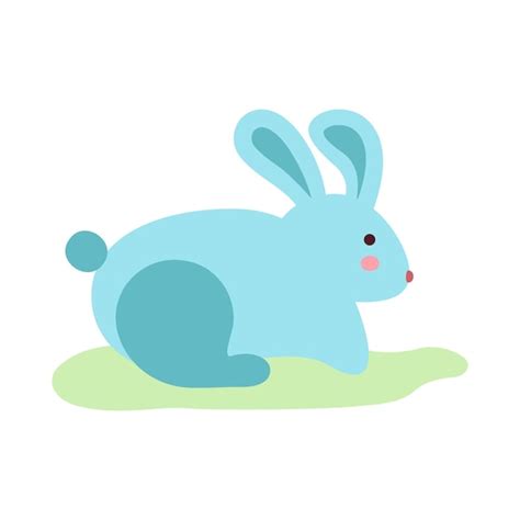 Premium Vector Easter Bunny Flat Cartoon Vector