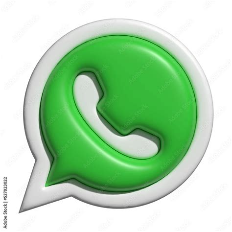 Whatsapp 3d Logo Whatsapp Icon 3d Vector Stock Photo Adobe Stock