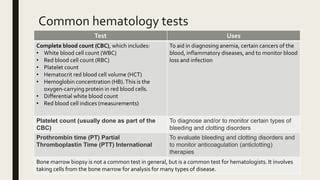 Heamatology Test And Techniques PPT