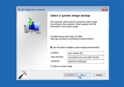 How To Restore Windows System Image