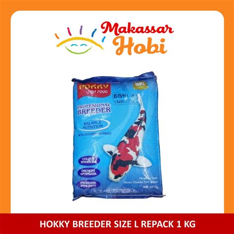 Jual Pakan Pelet Ikan Hias Koi Mas Koki Hokky Professional Size L