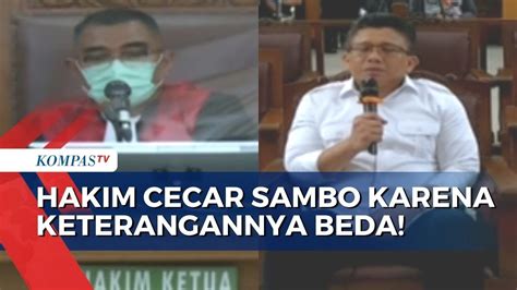 Hakim Cecar Ferdy Sambo Sambo Karena Keterangan Beda Dengan Eliezer Dan