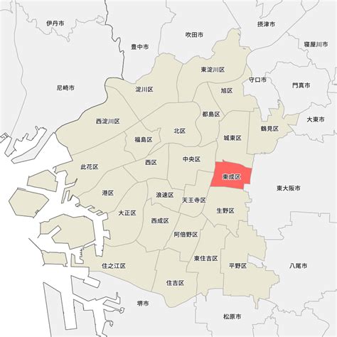 大阪府大阪市東成区の地図 Map It マップ・イット