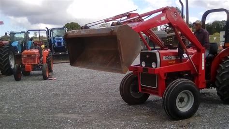 Massey Ferguson 240 Tractor Front End Loader Demo Youtube