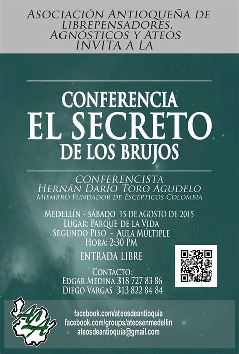 El secreto de los brujos conferencia en Medellín De Avanzada