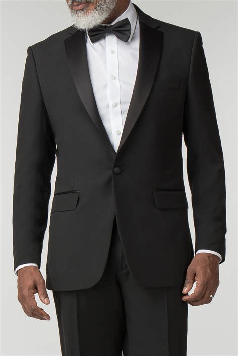 Scott And Taylor Black Regular Fit Dinner Suit