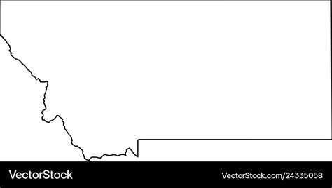 Montana state of usa - solid black outline map Vector Image