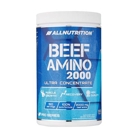 Диетическая добавка аминокислоты в таблетках AllNutrition Beef Amino ...