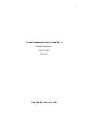 Strategic Management Journal 4 Docx 1 Strategic Management Research