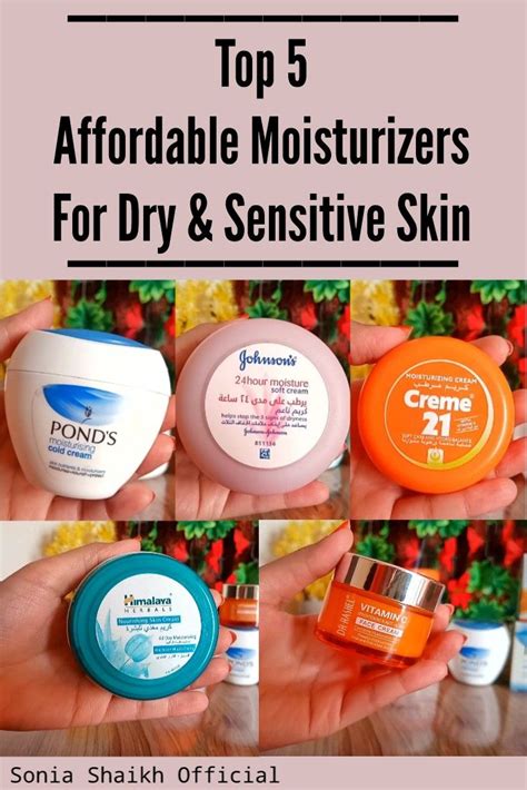 Top 5 Affordable Moisturizers For Dry And Sensitive Skin