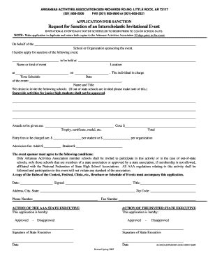 Fillable Online APPLICATION FOR SANCTION Request For Sanction Of An Fax