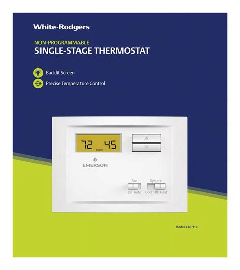 Emerson Np110 Thermostat Non Programmable Single Stage Quantity 1