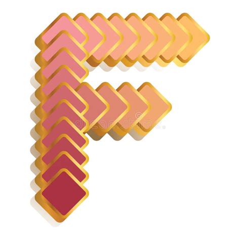 Letter F Vector Illustration Decorative Design Stock Vector