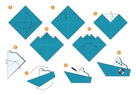 Tutoriel De Sch Ma D Origami De Bateau Mod Le Mobile Origami Pour Les