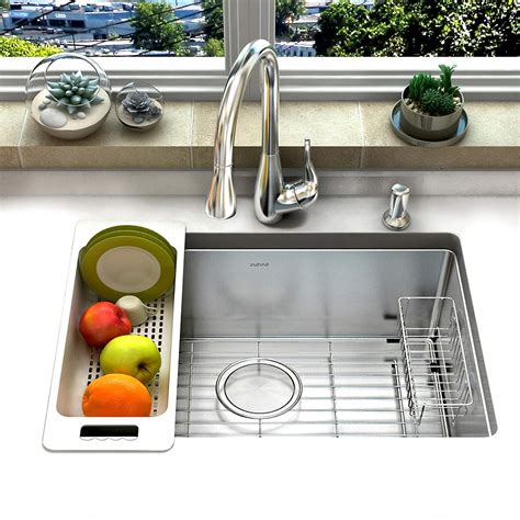 Zuhne Inch Single Bowl Undermount Stainless Steel Kitchen Sink