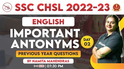 Ssc Chsl Important Antonyms For Ssc Chsl Ssc Chsl English