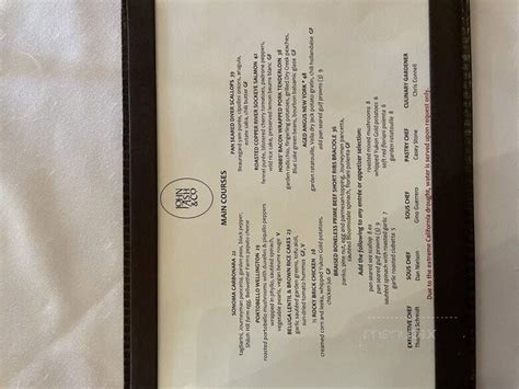 Menu Of John Ash Co In Santa Rosa Ca