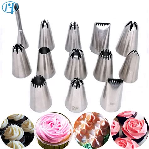 13pcs Big Size Cake Tip DIY Cream Icing Piping Nozzles Pastry Tips ...