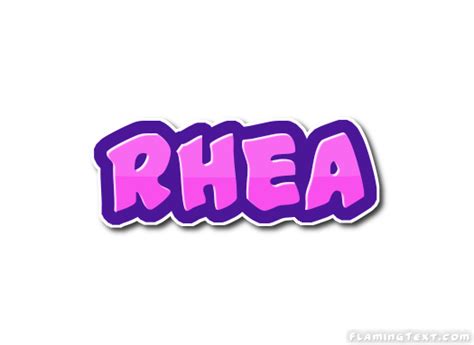 Rhea Logo | Free Name Design Tool from Flaming Text