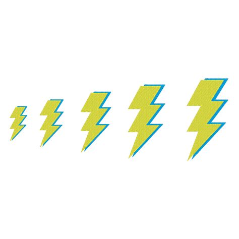 Lightning Bolt Embroidery Design Lightning Bolt Machine Etsy