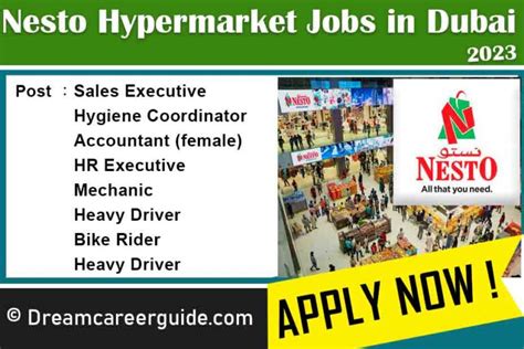 Nesto Hypermarket Job Vacancy In Dubai Latest Jobs 2023