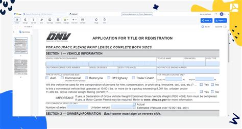 California Application For Title Or Registration Pdfliner