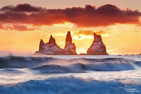 Reynisdrangar In Winter Landscapes Iceland Europe Synnatschke