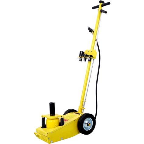 Versatile Yellow 22 Ton Hydraulic Floor Jack Air Operated Axle Bottle Jack 4 Extension Saddle