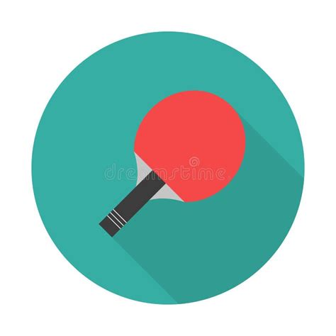 Table Tennis Racket Icon In Flat Style Sport Symbol Vector