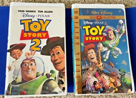 DISNEY Pixar TOY STORY Gold Special Edition And TOY STORY 2 VHS MOVIE