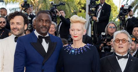 Idris Elba Tilda Swinton George Miller Montée Des Marches Du Film Three Thousand Years Of