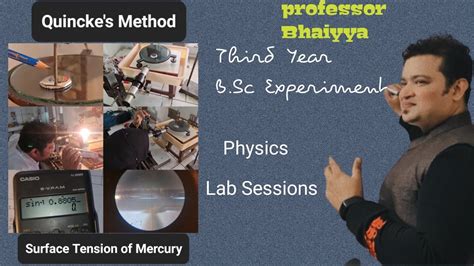 Quincke S Method Surface Tension Bsc Sem Physics Lab