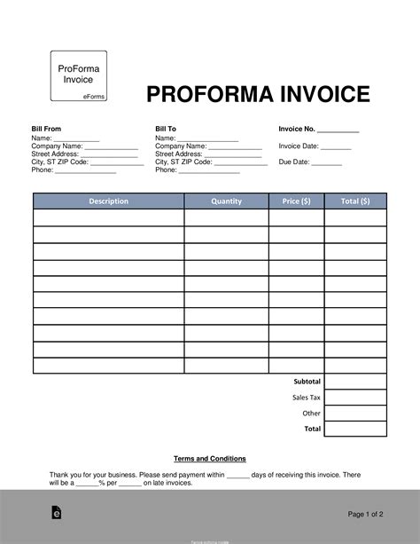 Exemple De Mod Le Excel De Facture Pro Forma