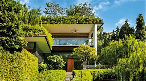 This Good Class Bungalow Enveloped By Greenery Has Gardens On Every Floor