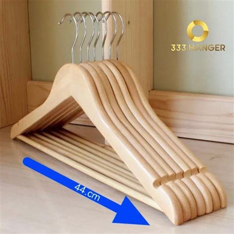 Jual Hanger Gantungan Baju Kayu Palang Dewasa Warna Natural 1 Pcs