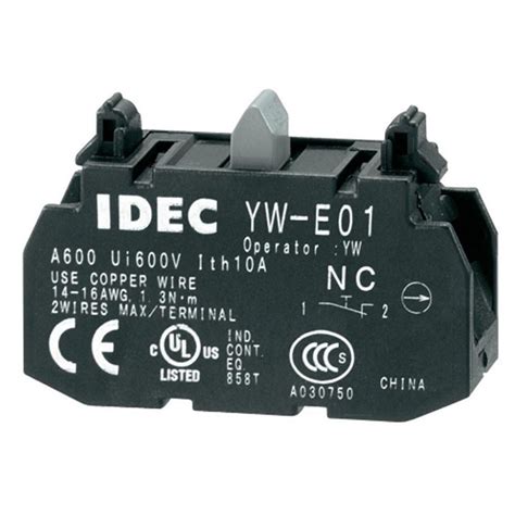 Idec Yw E Contact Block Nc Yw Series Pilot Signalling Devices