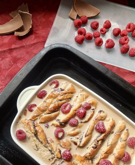 Chocolate Brioche Pudding With Raspberries Jo S Kitchen Larder