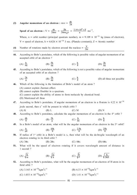 Jee Neet Chemistry Question Bank For Atomic Structure Aglasem