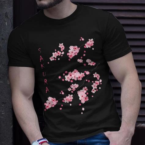 Vintage Sakura Cherry Blossom Japanese Graphical Art Unisex T Shirt