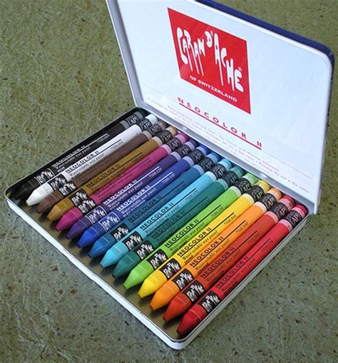 Caran D Ache Neocolor Ii Watersoluble Crayon Set Of In A Metal Tin