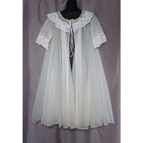 1960s Peignoir Set By Virginia Wallace Peignoir Sets Chiffon White