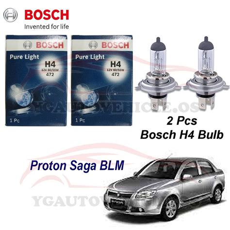 Proton Saga Blm Headlamp Light Bulb Bosch H V W W Pcs