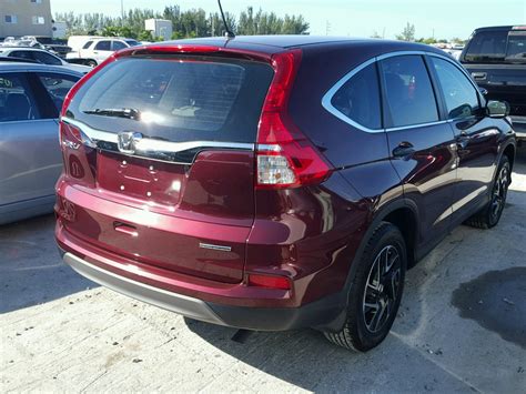 2hkrm3h43gh550231 2016 Burgundy Honda Cr V Se On Sale In Fl Miami