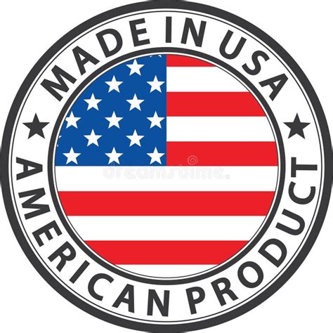 Made in USA American Product Label with Flag, Vector Stock Vector ...