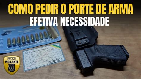 EFETIVA NECESSIDADE PARA PORTE DE ARMA YouTube