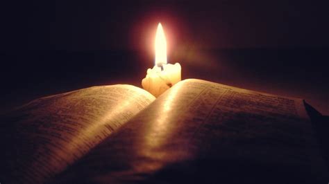 White Candle Candles Lights Books Holy Bible Hd Wallpaper