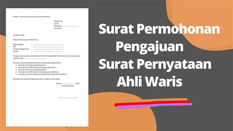 Contoh Surat Permohonan Penetapan Ahli Waris 46 Koleksi Gambar