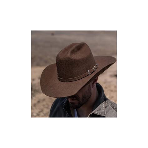 Chapeau Western Cattleman Feutre Laine Marron American Hat Makers